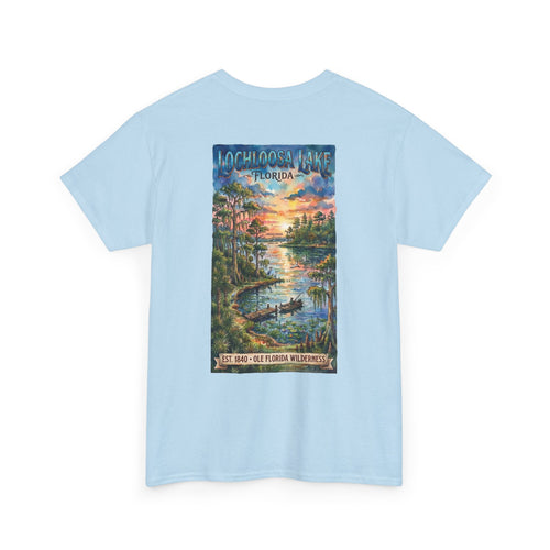 Florida Lake Vintage Poster T-Shirt — Lochloosa Lake Scenic Nature Tee