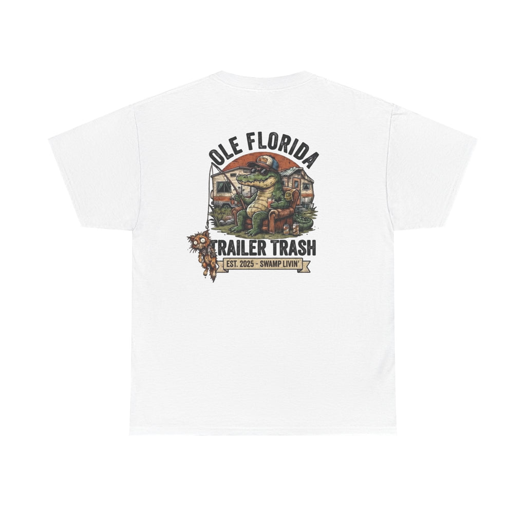 T-Shirt — 'Pole Florida Trailer Trash' Vintage Gator Graphic Tee
