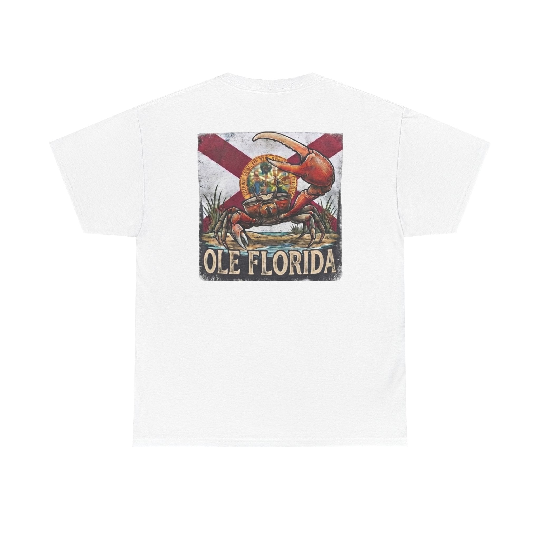 Ole Florida Crab Graphic Tee — Vintage Coastal Beach T-Shirt