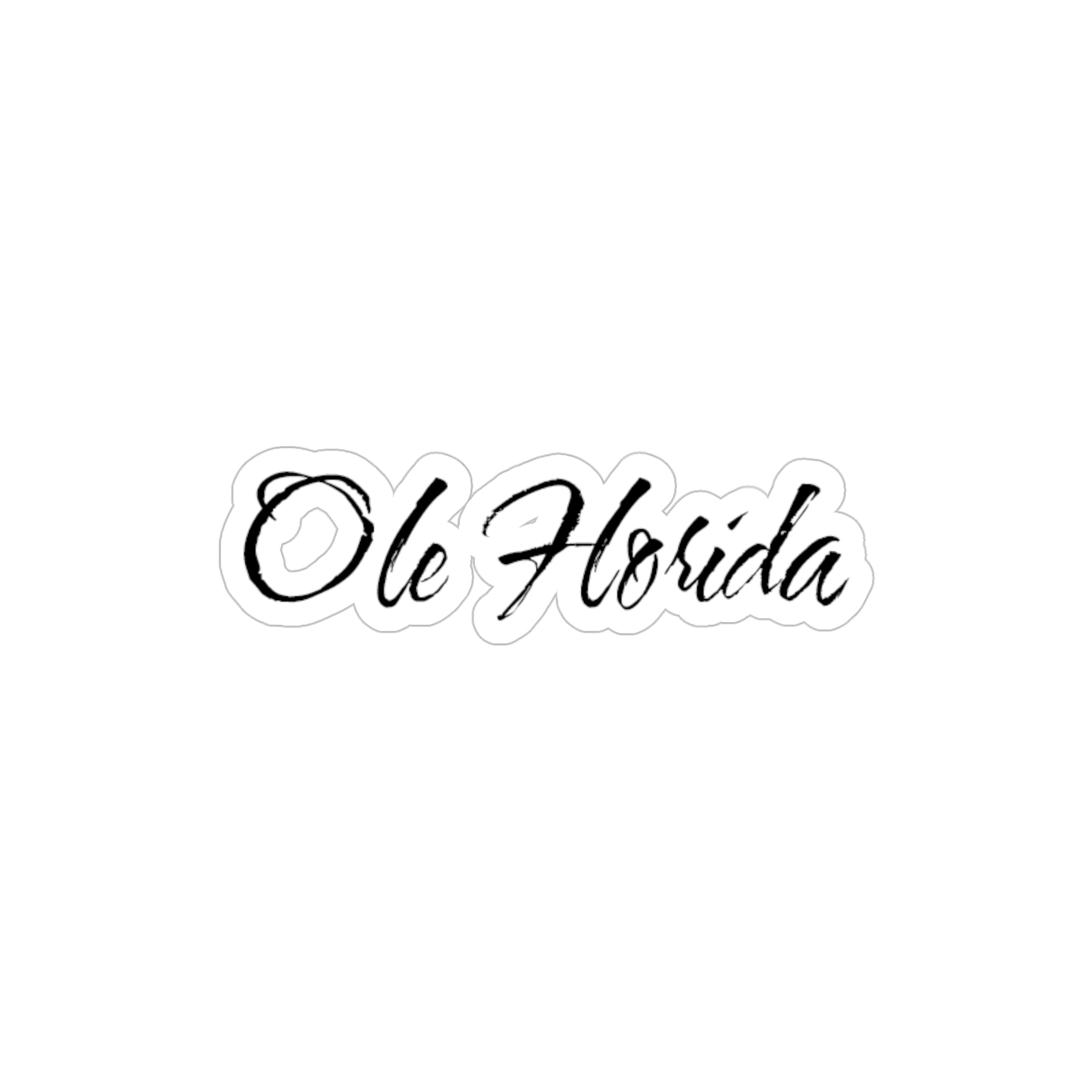 Ole Florida Die-Cut Outdoor Sticker — Transparent Weatherproof Vinyl