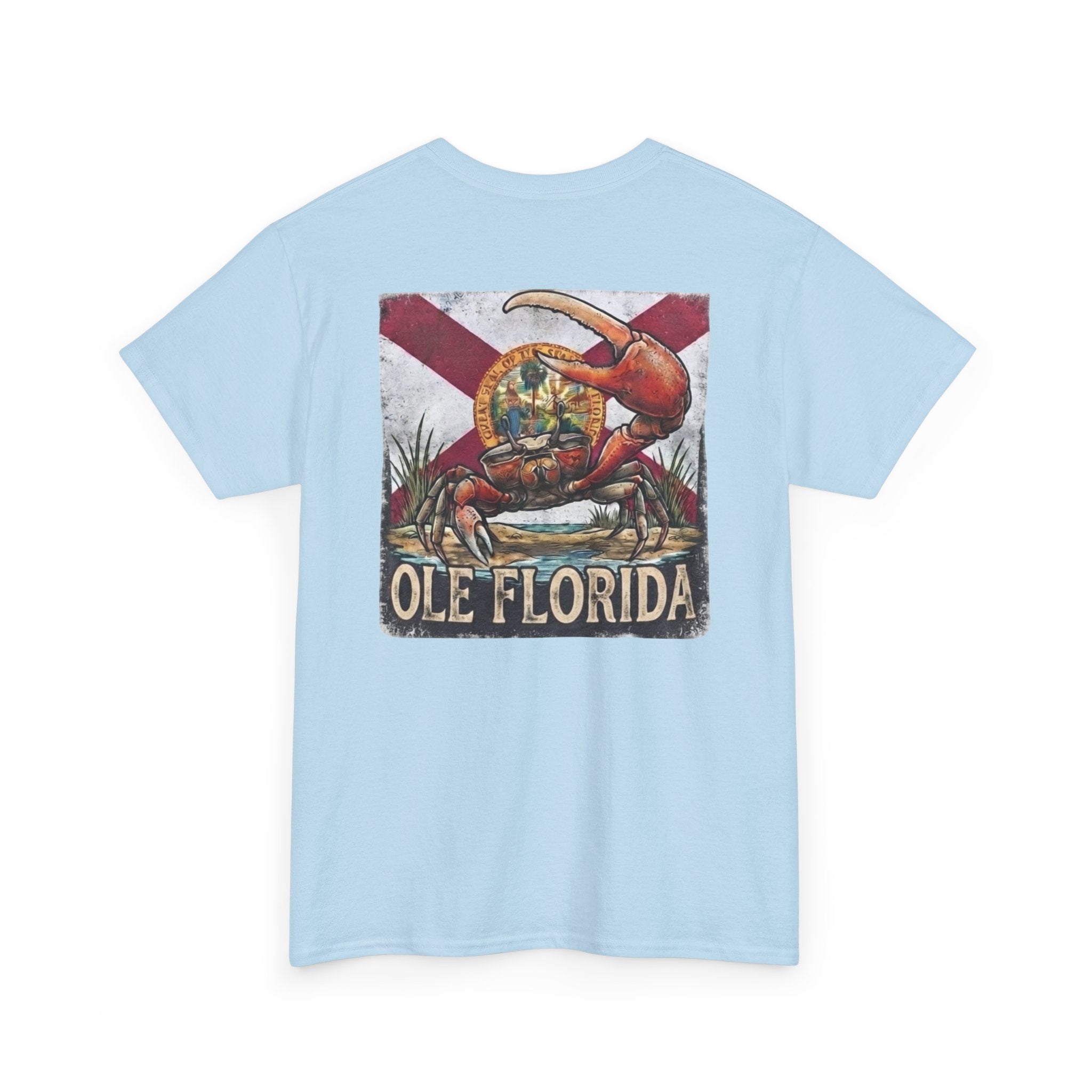 Ole Florida Crab Graphic Tee — Vintage Coastal Beach T-Shirt